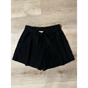 Calvin Klein black pleated tailored dress shorts mid rise